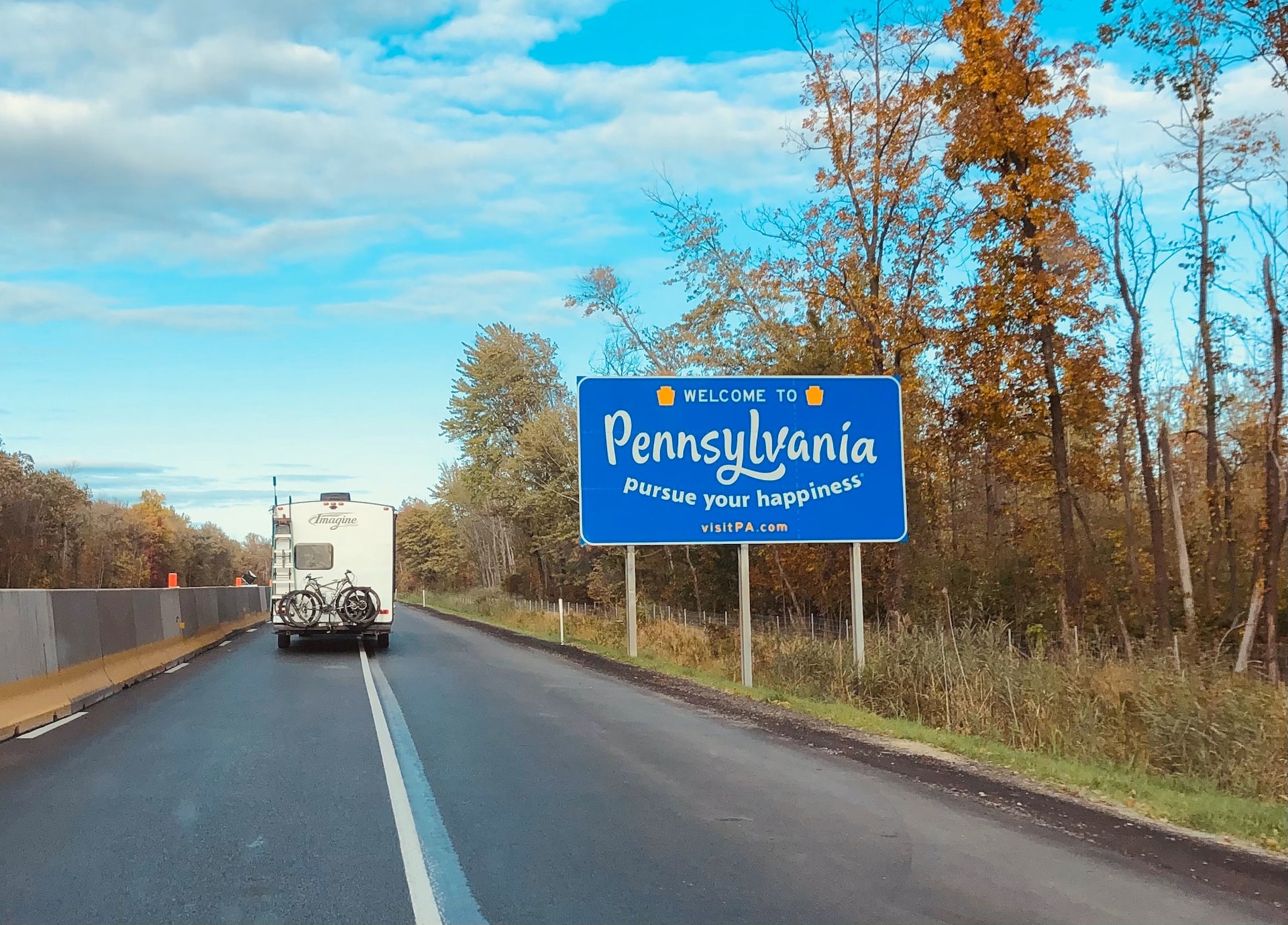 Pennsylvania Sign on the road | Veteran Car Donations