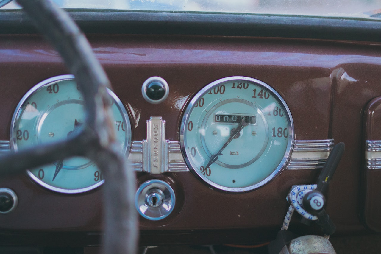 Close-Up Shot of a Vintage Car's Dashboard | Veteran Car Donations
