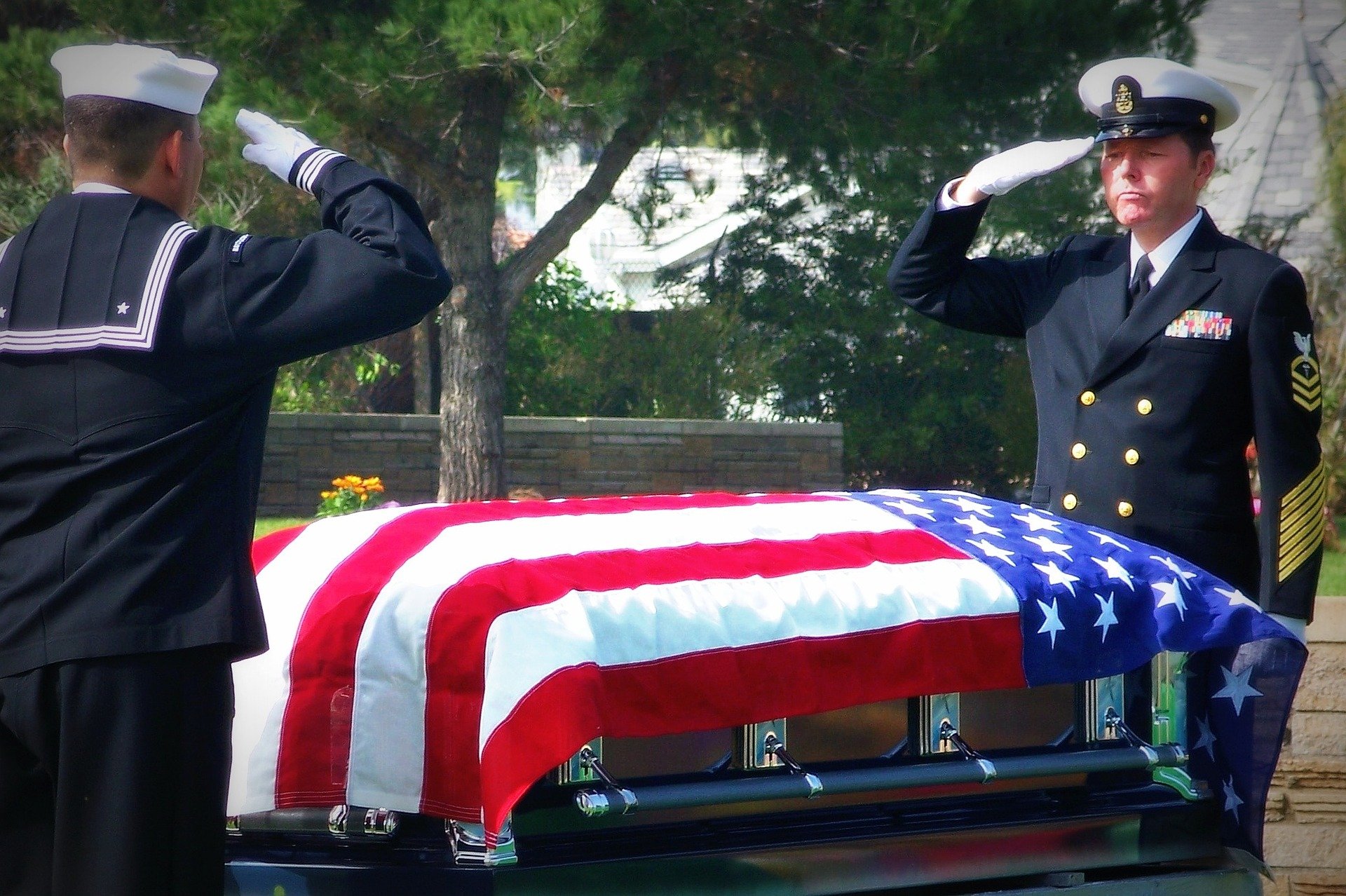 Military Men Salutes to a Fallen Comrade - VeteranCarDonations.org