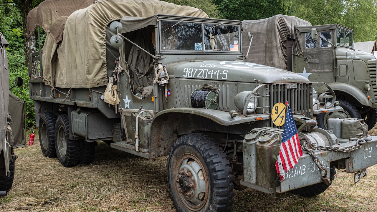 Photo of Military Vehicle Parked on Grass | Veteran Car Donations
