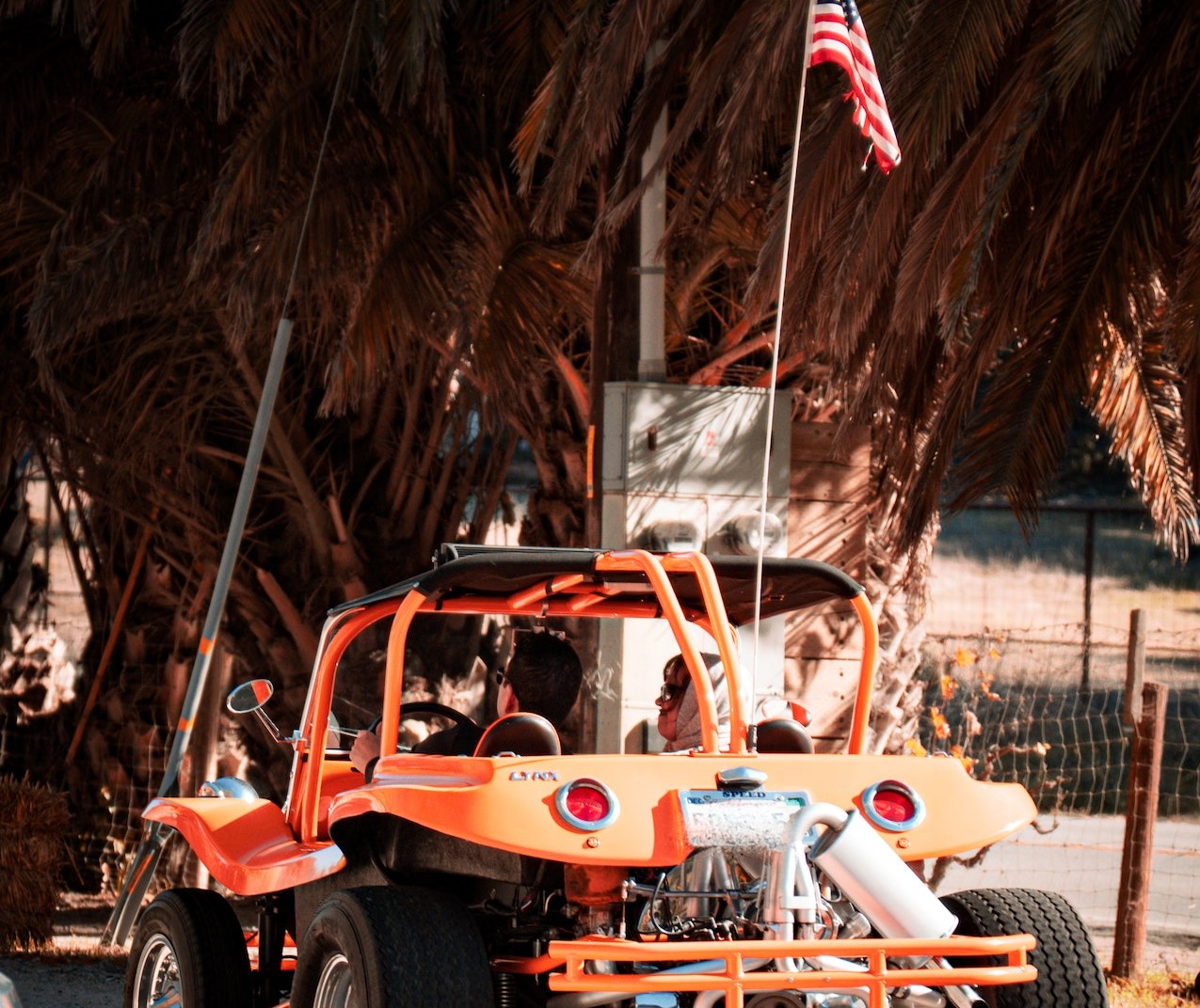 Yellow Buggy Car with a Flag | Veteran Car Donations