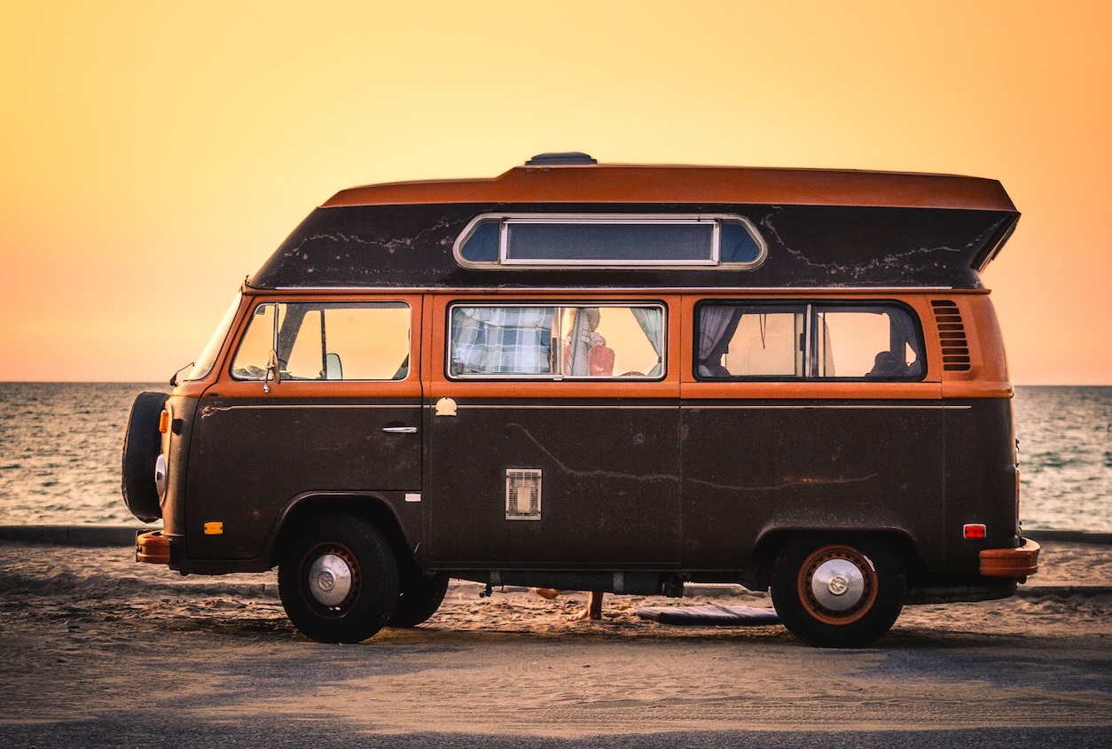 RV Camper in sunset | Veteran Car Donations