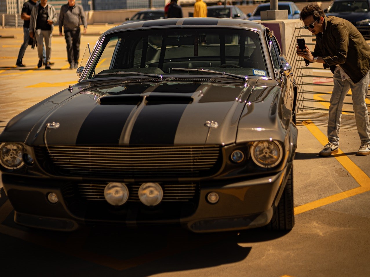 A Ford Mustang Shelby GT 500 on the Concrete Cark Park | Veteran Car Donations