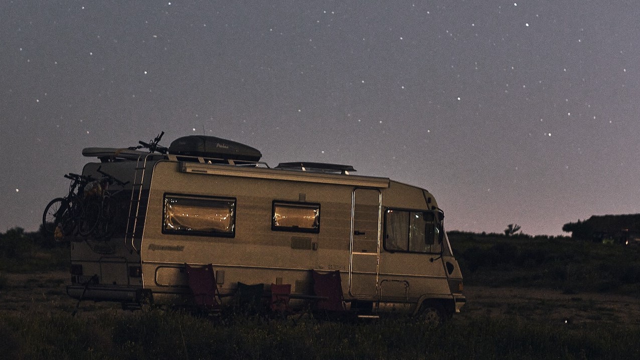 A Mobile Home under a Starry Night Sky | Veteran Car Donations