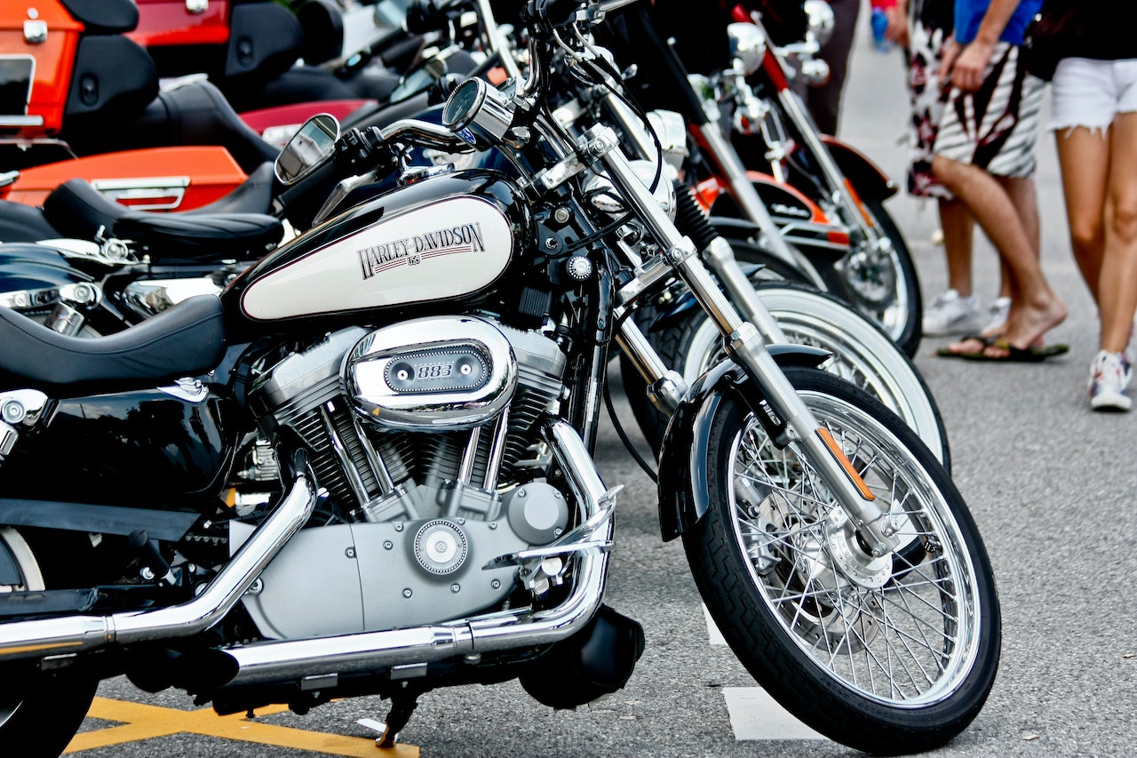 Classic Bikes in Line on Street | Veteran Car Donations