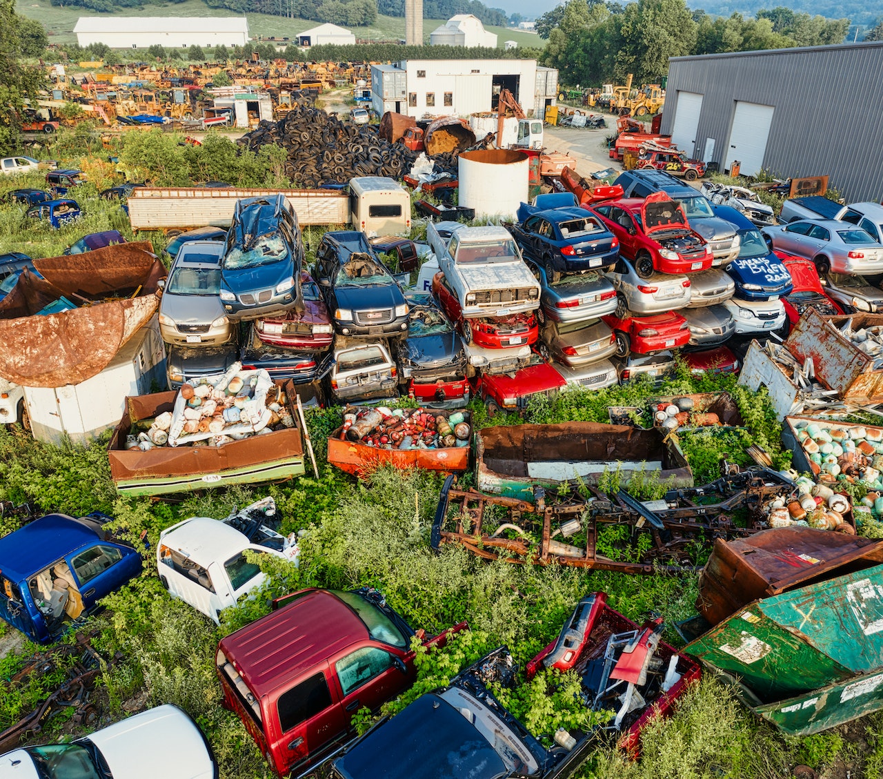 Aerial View of the Junk Yard | Veteran Car Donations