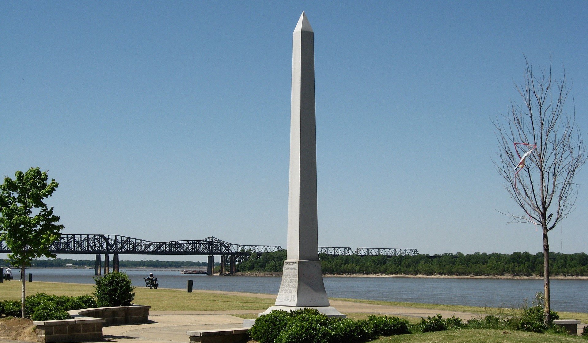 An Obelisk Honoring Tom Lee in Memphis