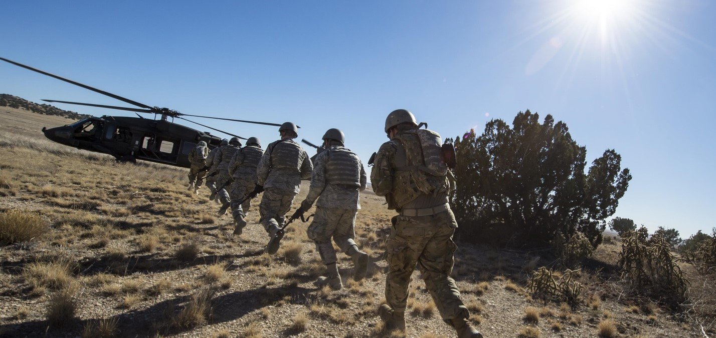 Troops Lining up in Fort Carson