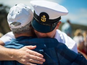 American Troop Saying Goodbye for His Deplyoment - VeteranCarDonations.org