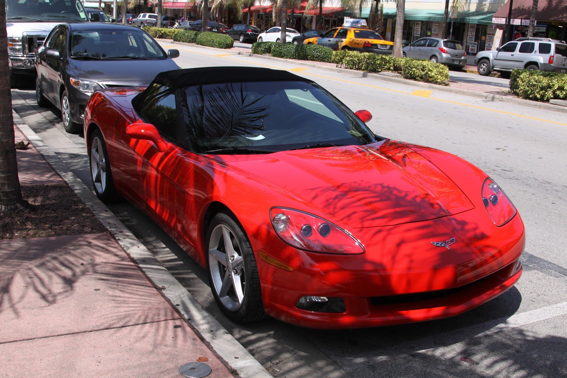 Red Corvette in Providence