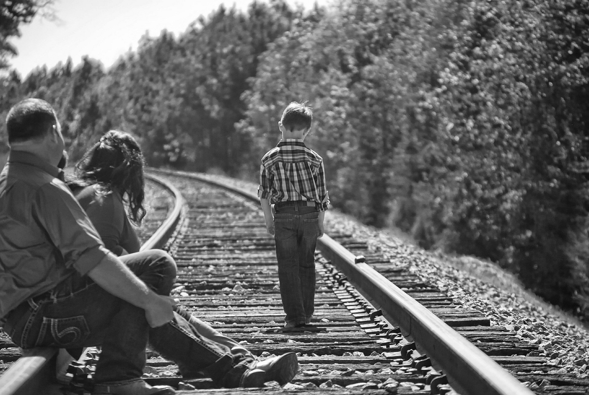 Family on a Railroad - VeteranCarDonations.org