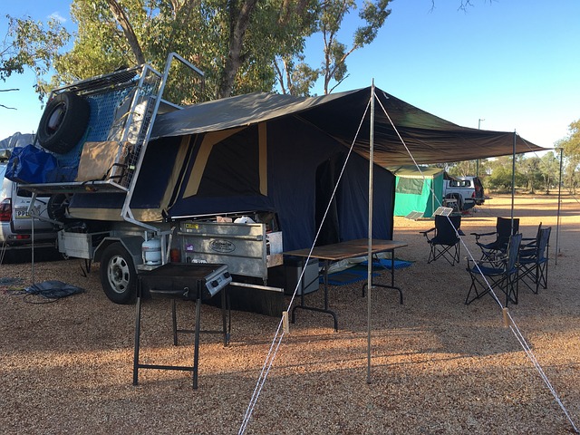 Pop Up Camper Parked Outdoor | Veteran Car Donations
