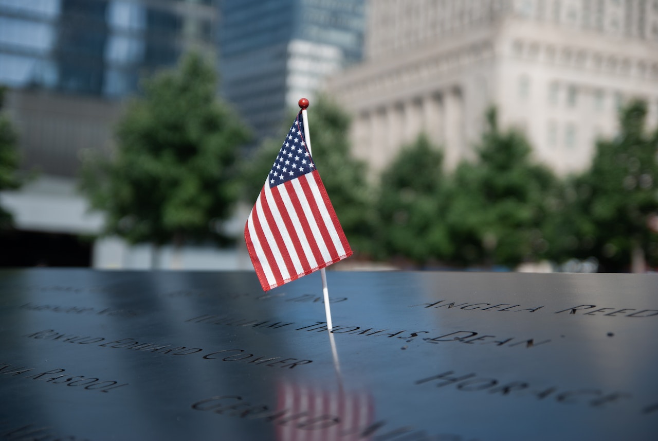 American Flag on 911 Memorial | Veteran Car Donations