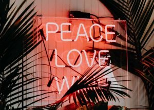 Love & Peace Neon Lights | Veteran Car Donations