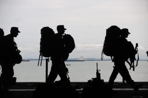 Military Men Departing