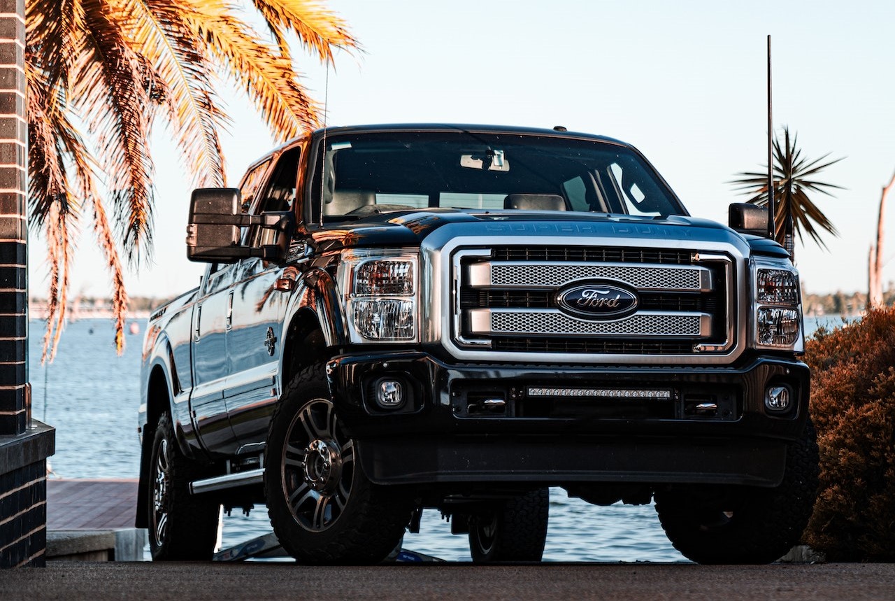 Black Forn Pickup Parked Near the Beach | Veteran Car Donations