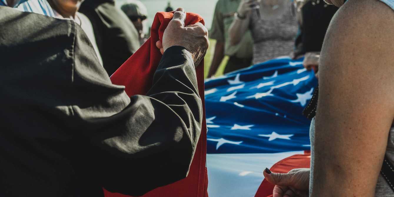 Veteran Folding the US Flag | Veteran Car Donations