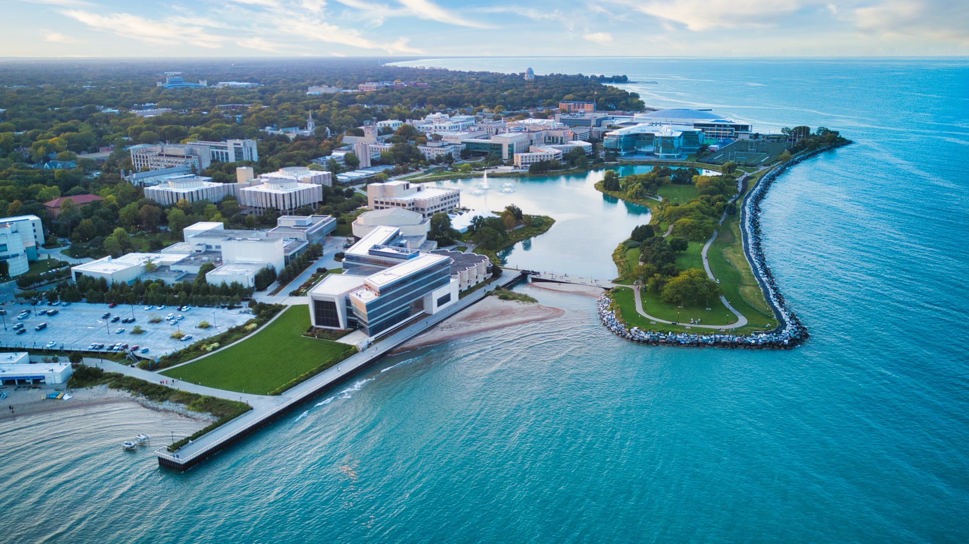 Aerial view of Northwestern University | Veteran Car Donations