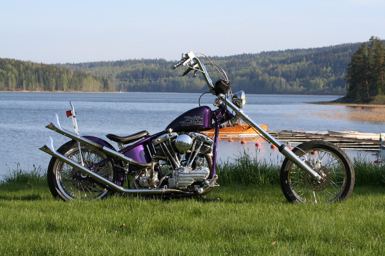 Cool Motorbike on Grass near Water | Veteran Car Donations