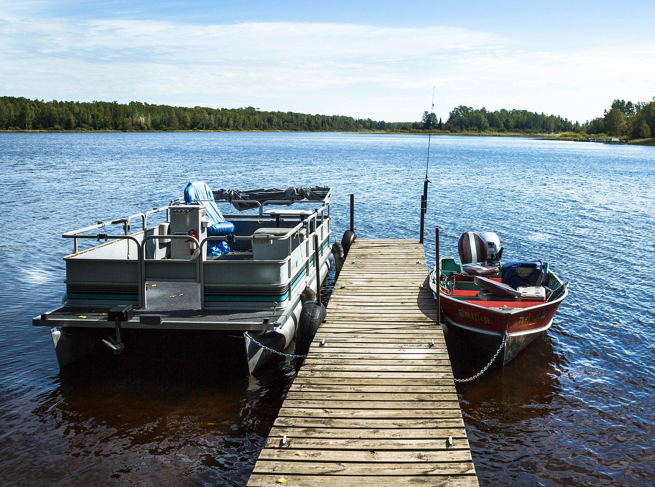 Docked Pontoon Boat | Veteran Car Donations
