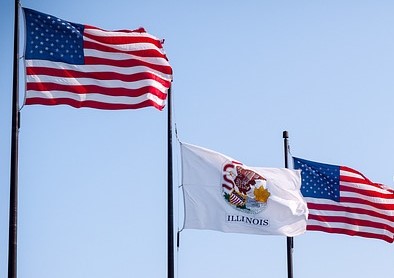 Illinois and US Flag | Veteran Car Donations