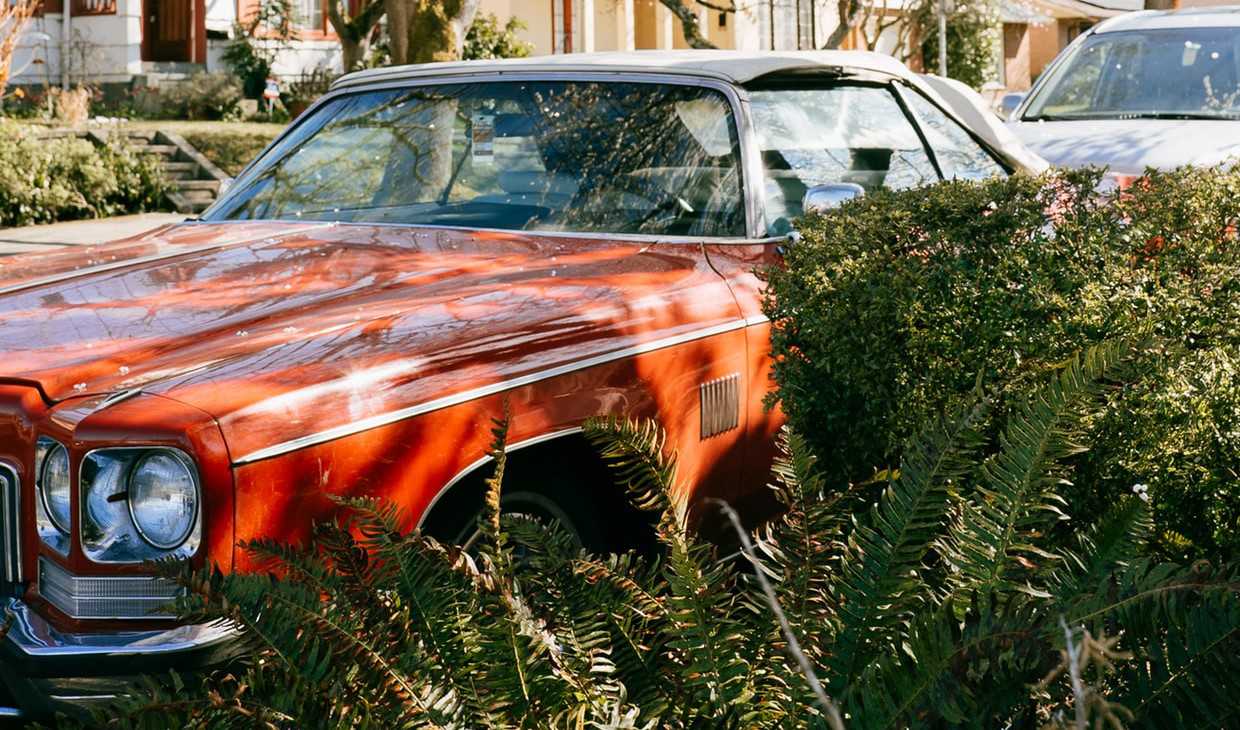 Parked Classic Car in Modesto, California | Veteran Car Donations