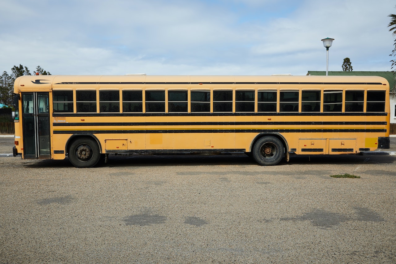 Parked Yellow School Bus | Veteran Car Donations
