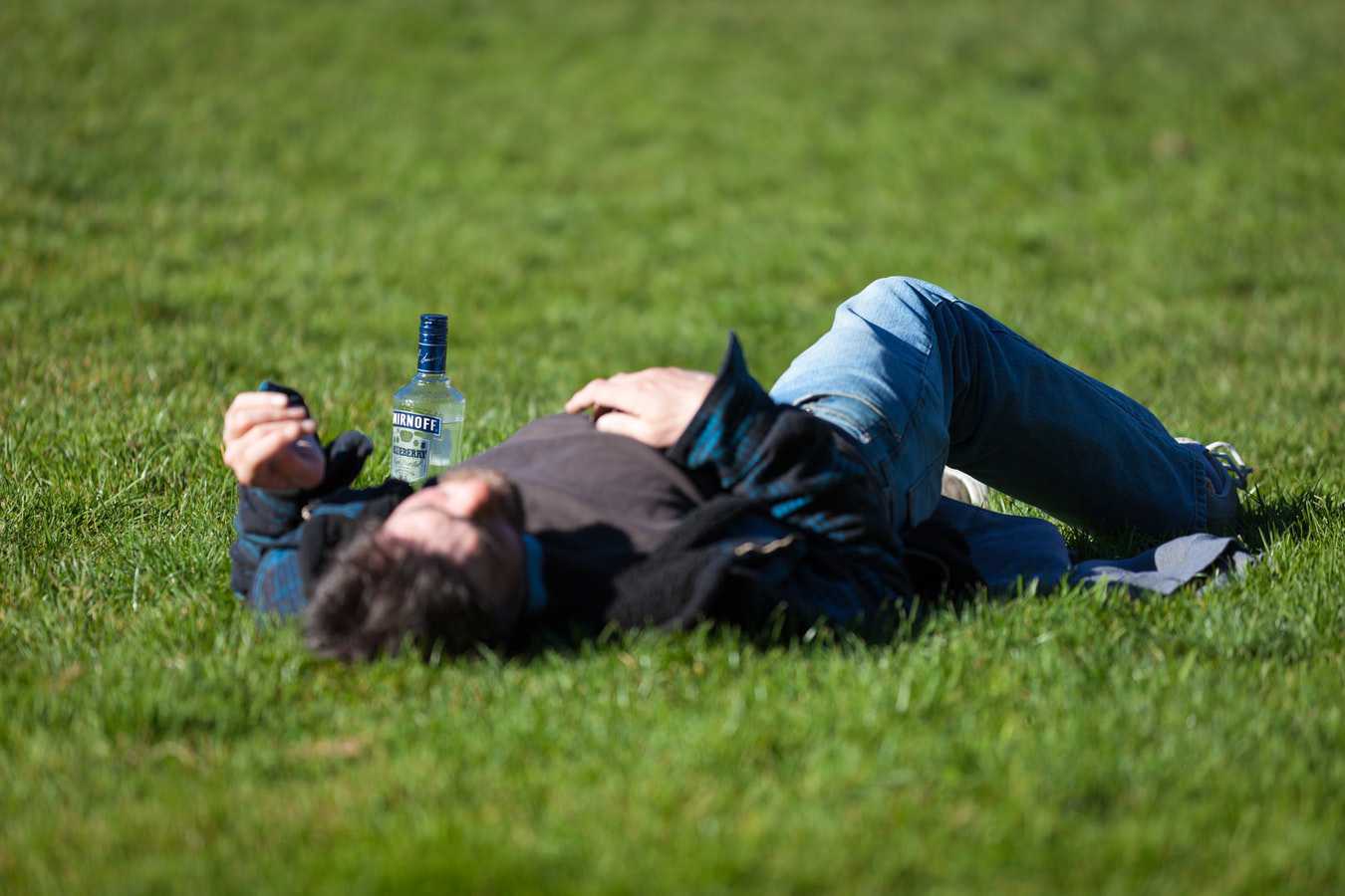 Alcoholic Man on a Grassfield | Veteran Car Donations