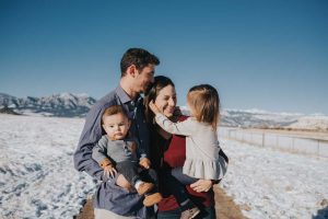 Family on a Snow Field | Veteran Car Donations