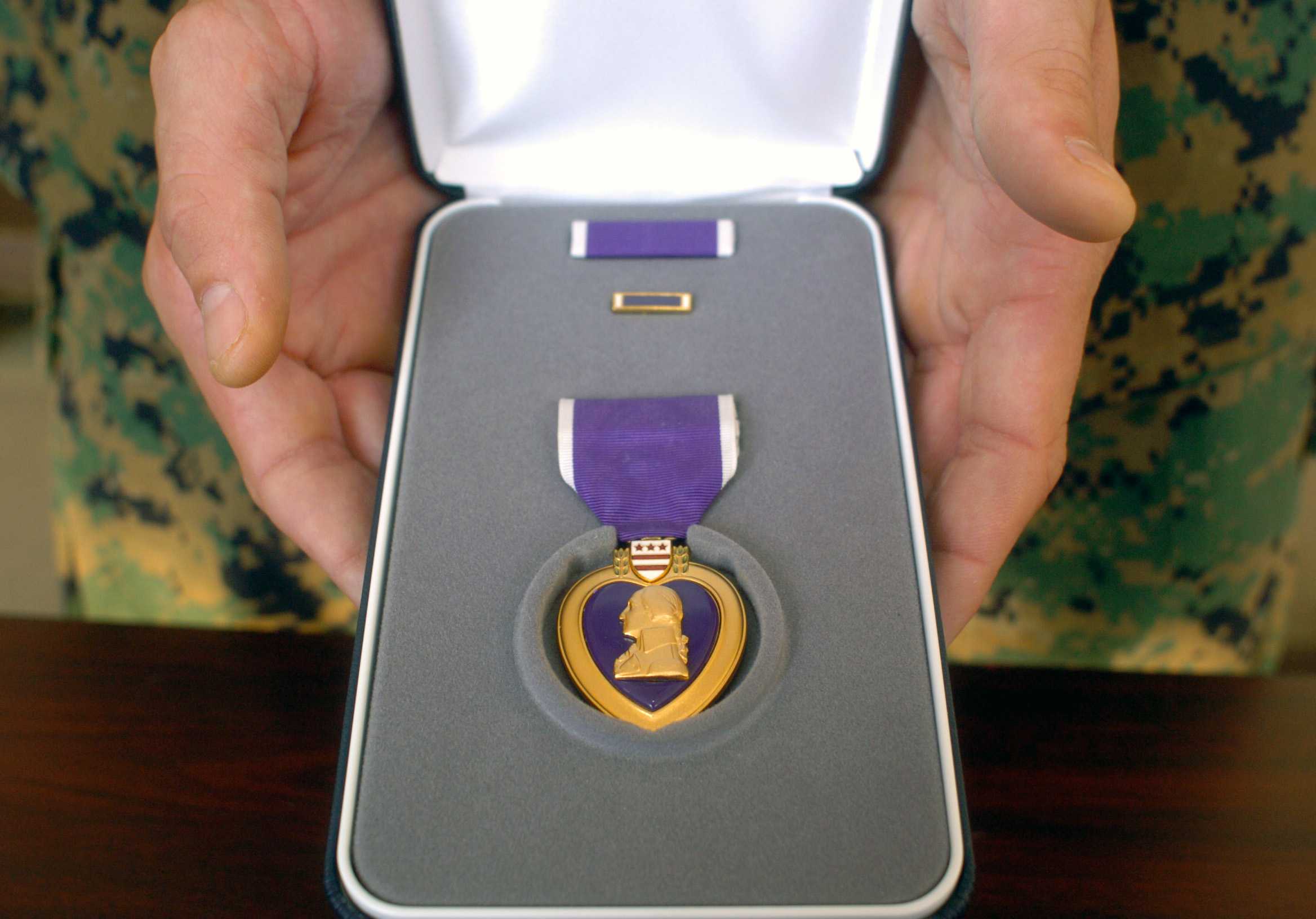 Purple Heart Medal in a Case | Veteran Car Donations