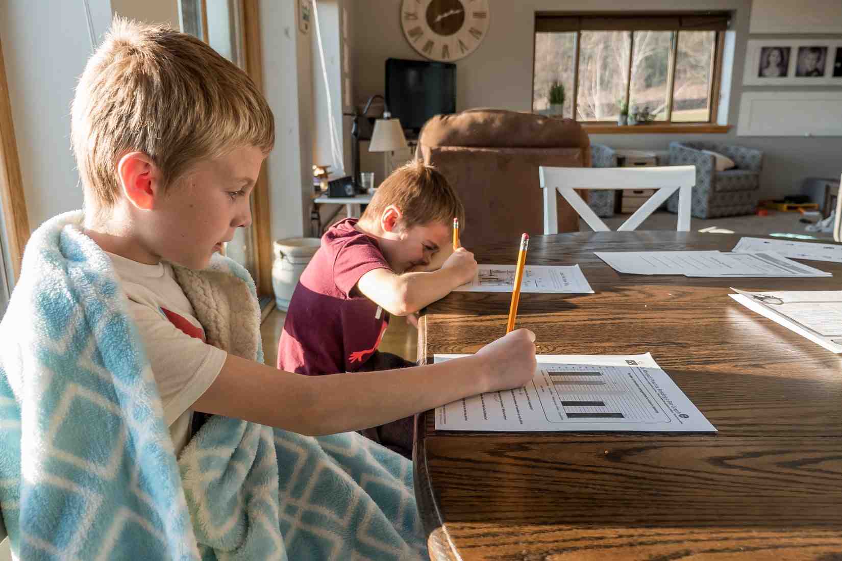 Kids Doing Homework | Veteran Car Donations