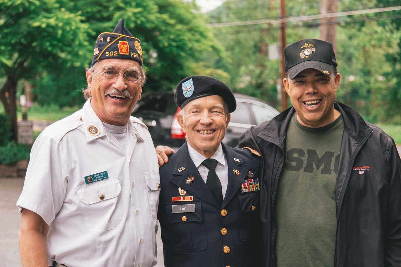 Three US Veterans Smiling | Veteran Car Donations