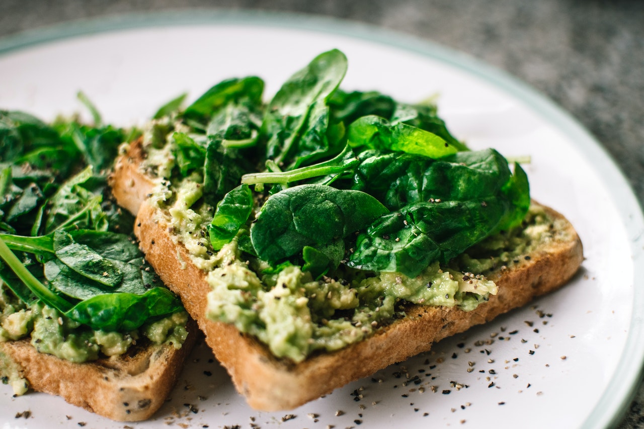 Basil Leaves and Avocado on Sliced Bread | Veteran Car Donations