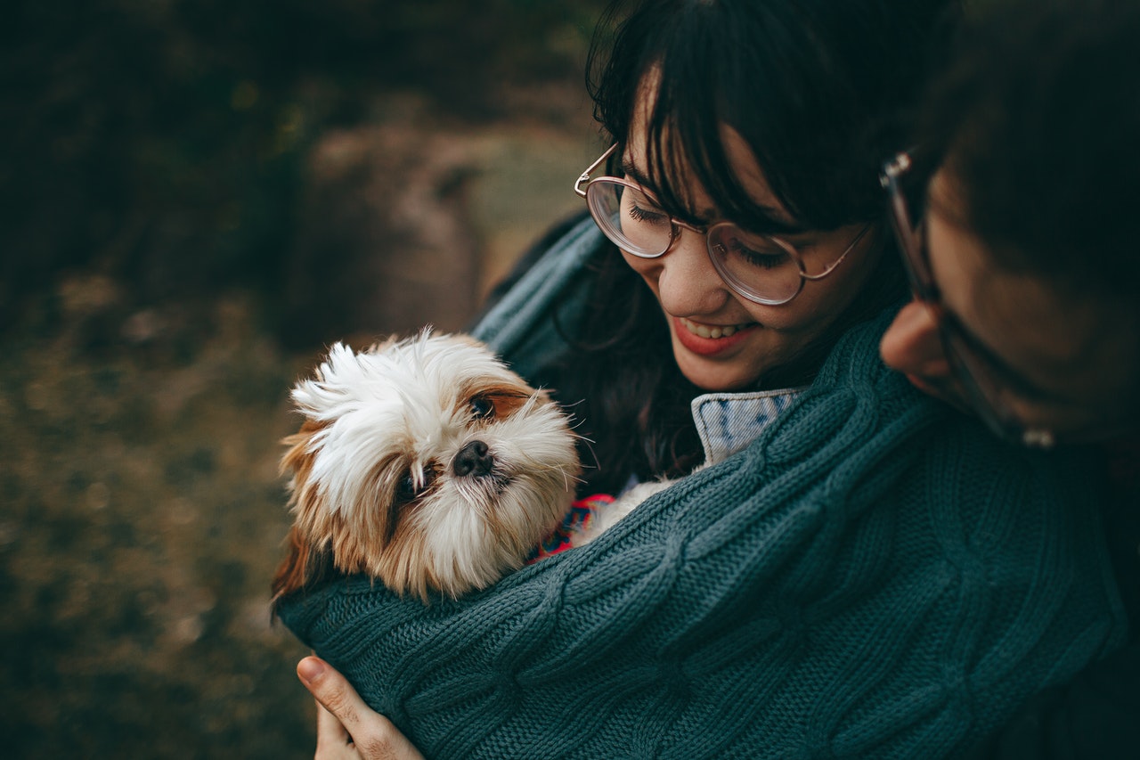 Couple Photographed with a Pet | Veteran Car Donations