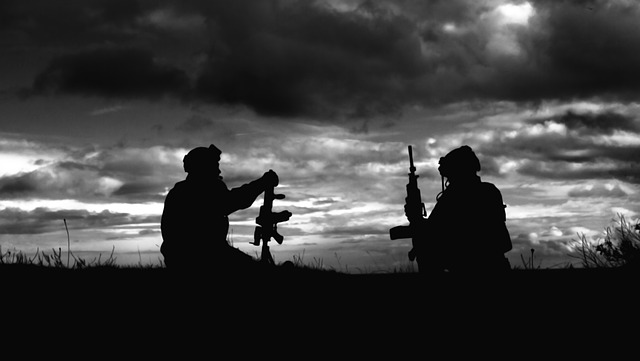 Silhouette of Two Veterans | Veteran Car Donations