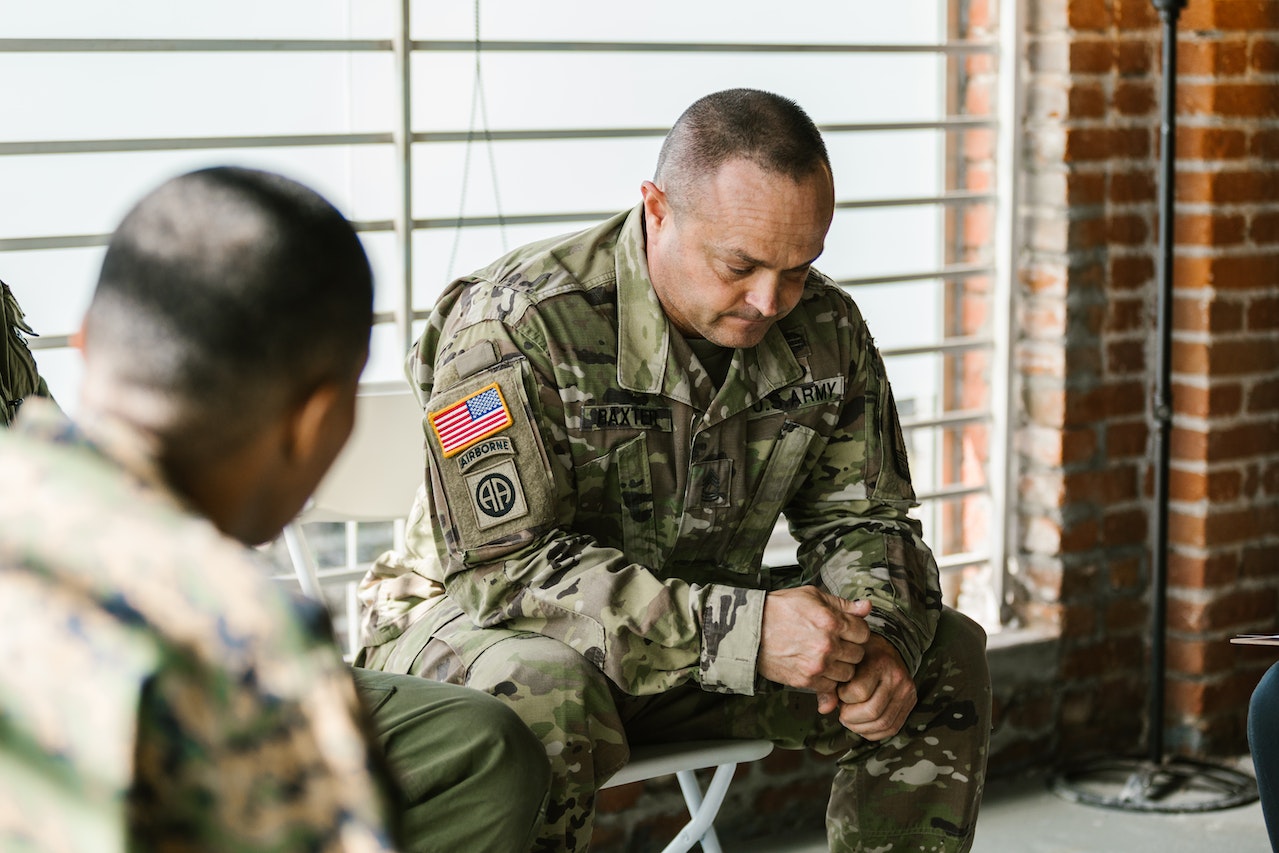 Photo of a Distressed Soldier | Veteran Car Donations
