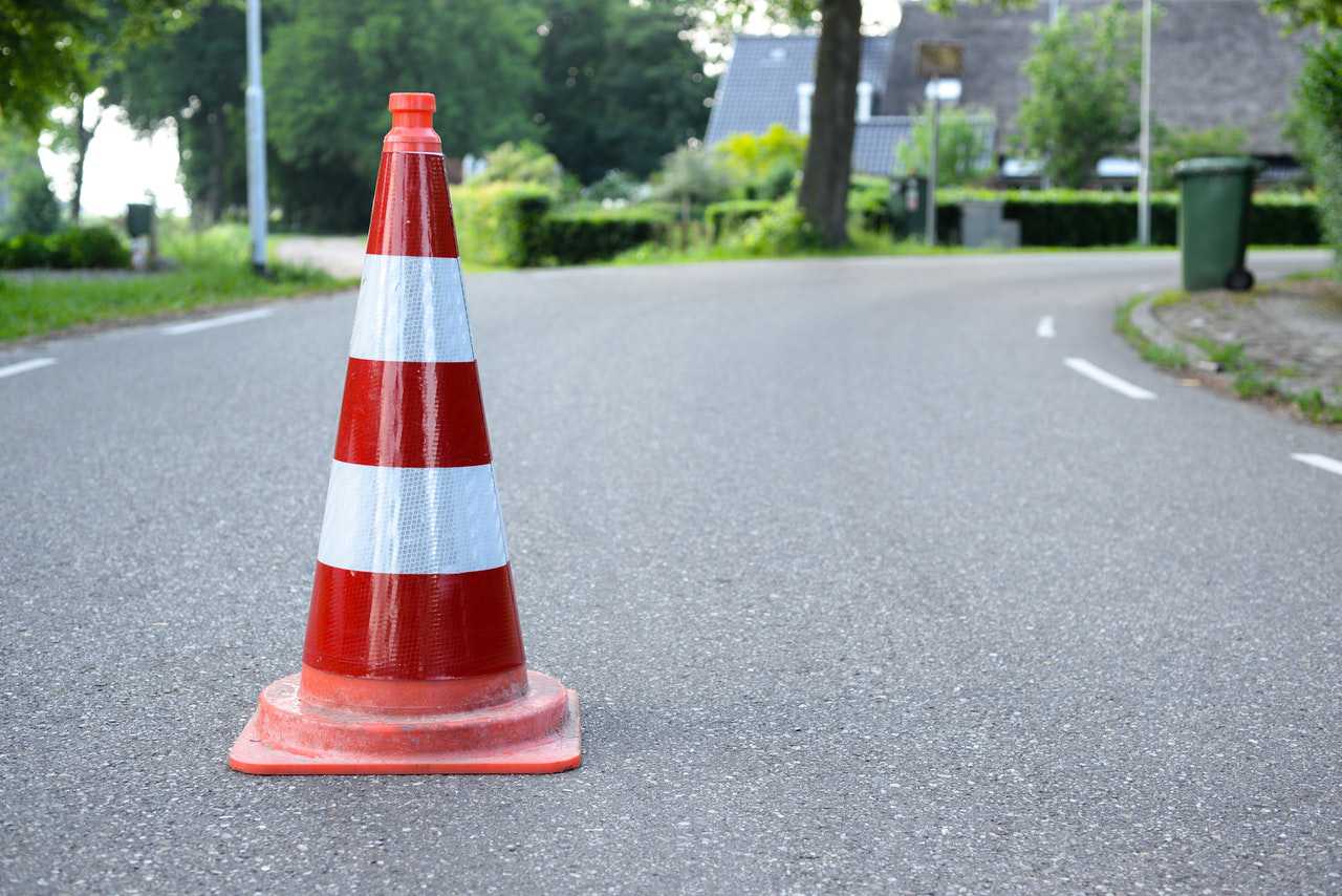 Traffic Cone on Road | Veteran Car Donations