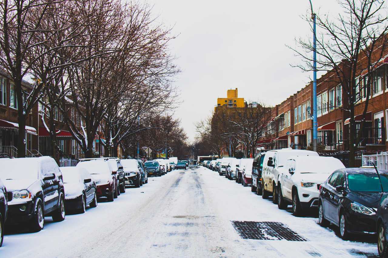 Parked Cars in Winter Season | Veteran Car Donations