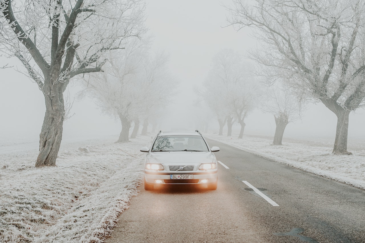 Photo of Car on a Road in Winter | Veteran Car Donations
