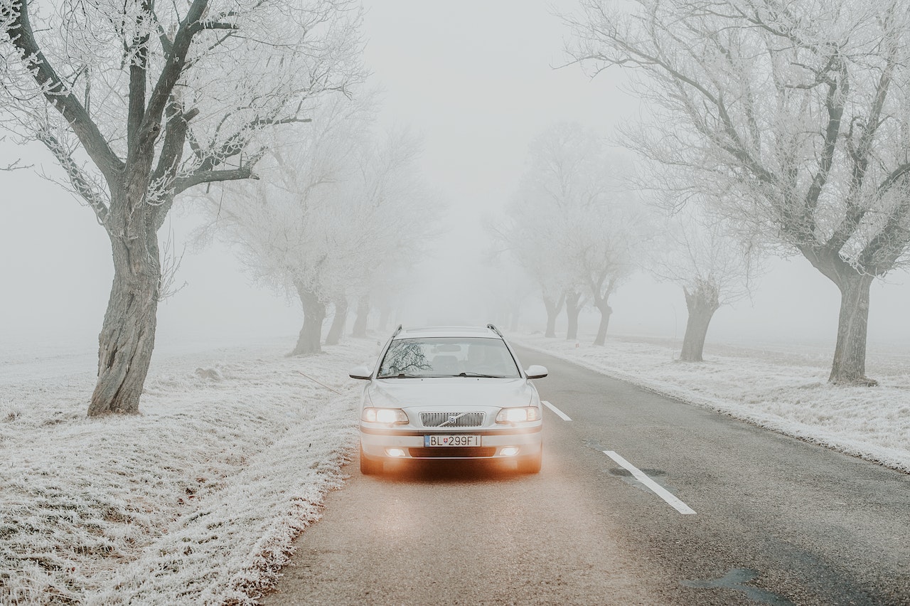 Photo of Car on a Road in Winter | Veteran Car Donations