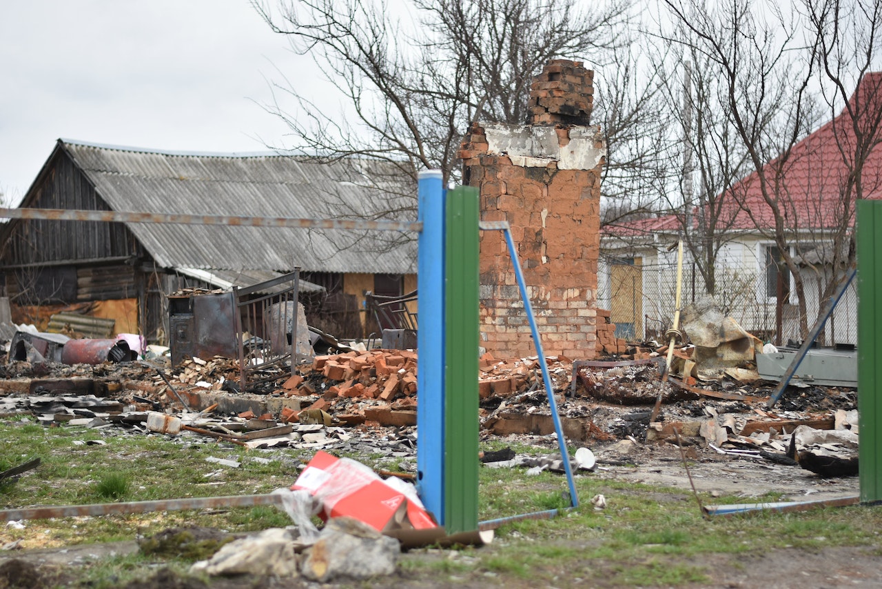 Debris of Destroyed House on Ground | Veteran Car Donations