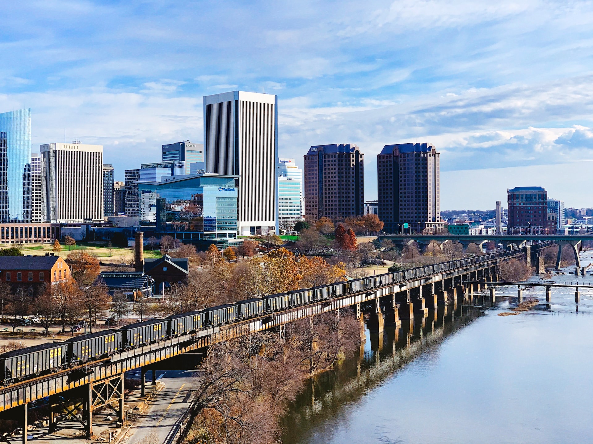 Tall Buildings Near the River in Richmond Virginia | Veteran Car Donations