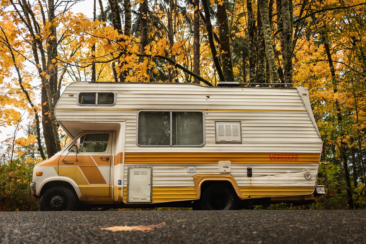 White with Yellow Camper Van | Veteran Car Donations