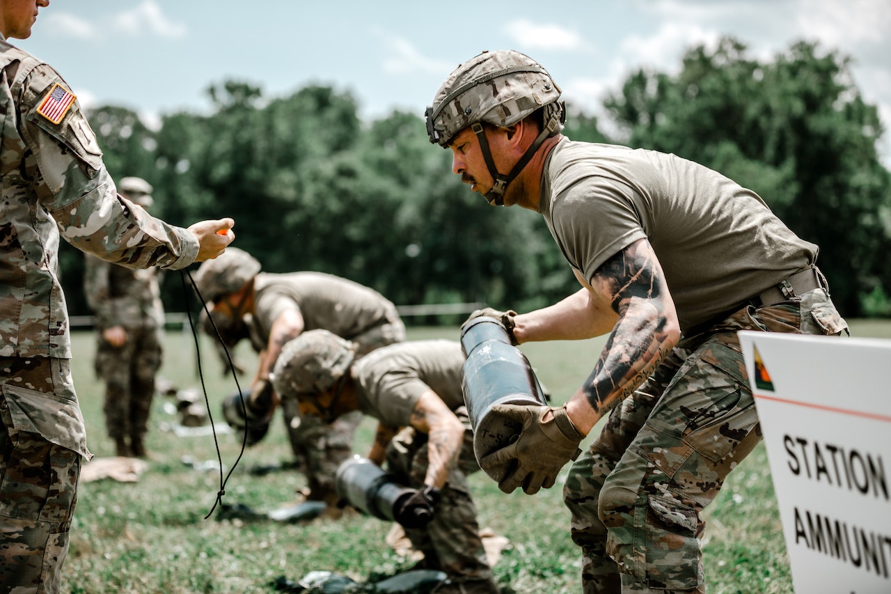 Army Men in Vigorous Drill Exercise | Veteran Car Donations
