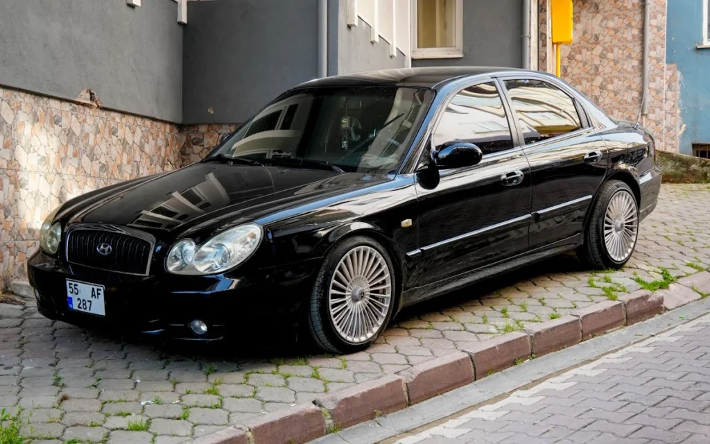 Photo of a Parked Black Sedan