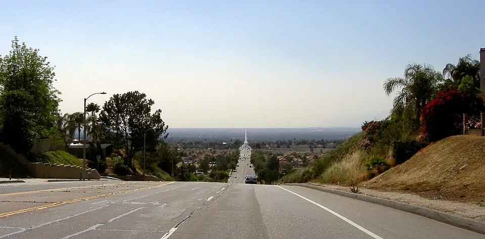 Baseline Road in Highland, California