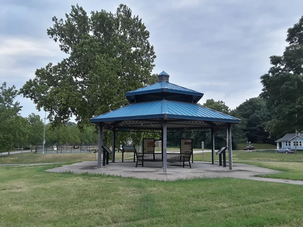 Kiosk in Independence, Missouri, where three National Historic Trails meet
