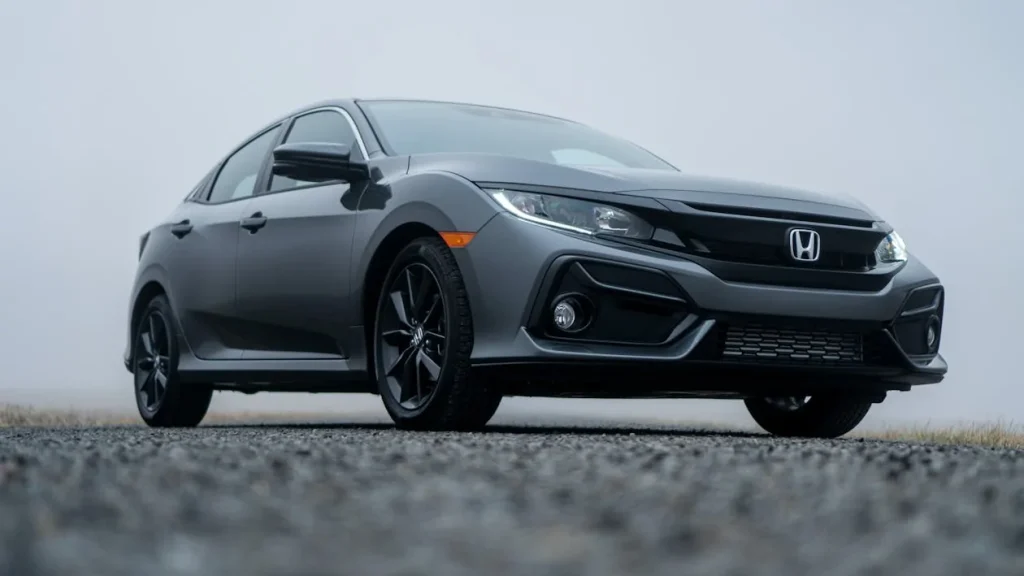 Honda Civic parked on a misty day in Fort Wayne, Indiana