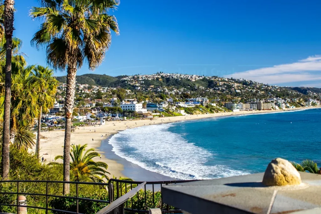 Buildings by the sea in Laguna Beach, California