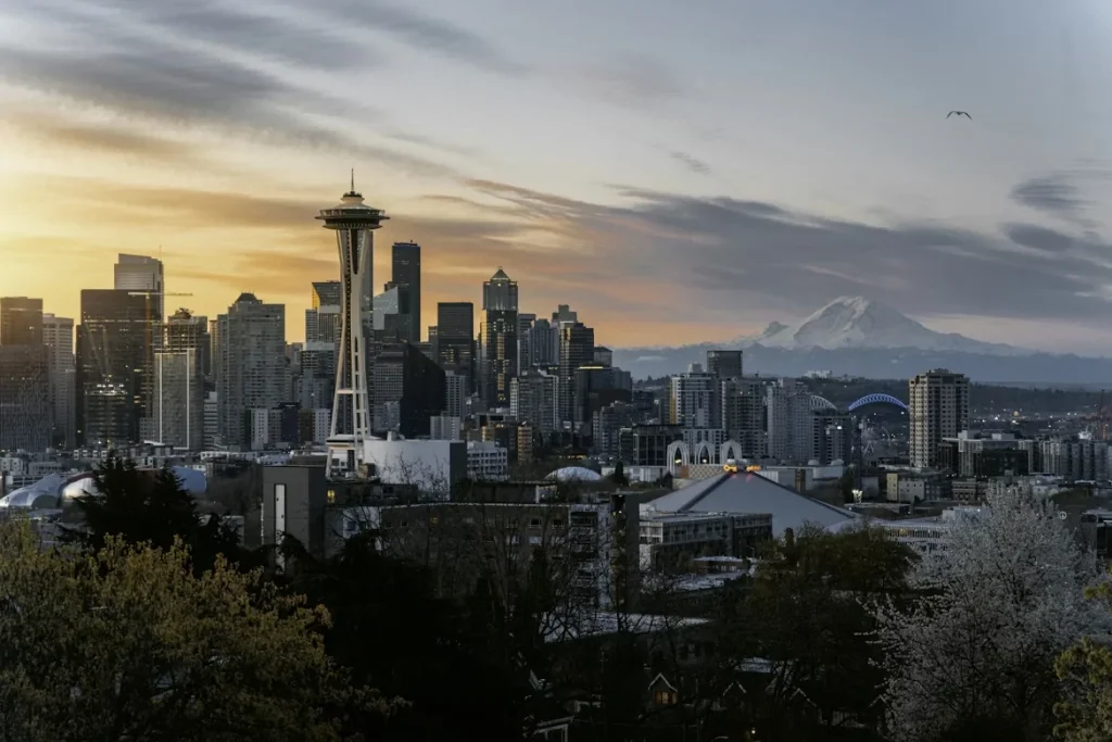 High-rise buildings at Kerry Park in Seattle, Washington